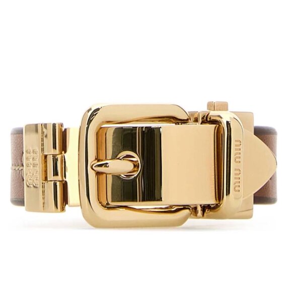 Miu Miu Logo Engraved Buckle Bracelet - Picture 1 of 7